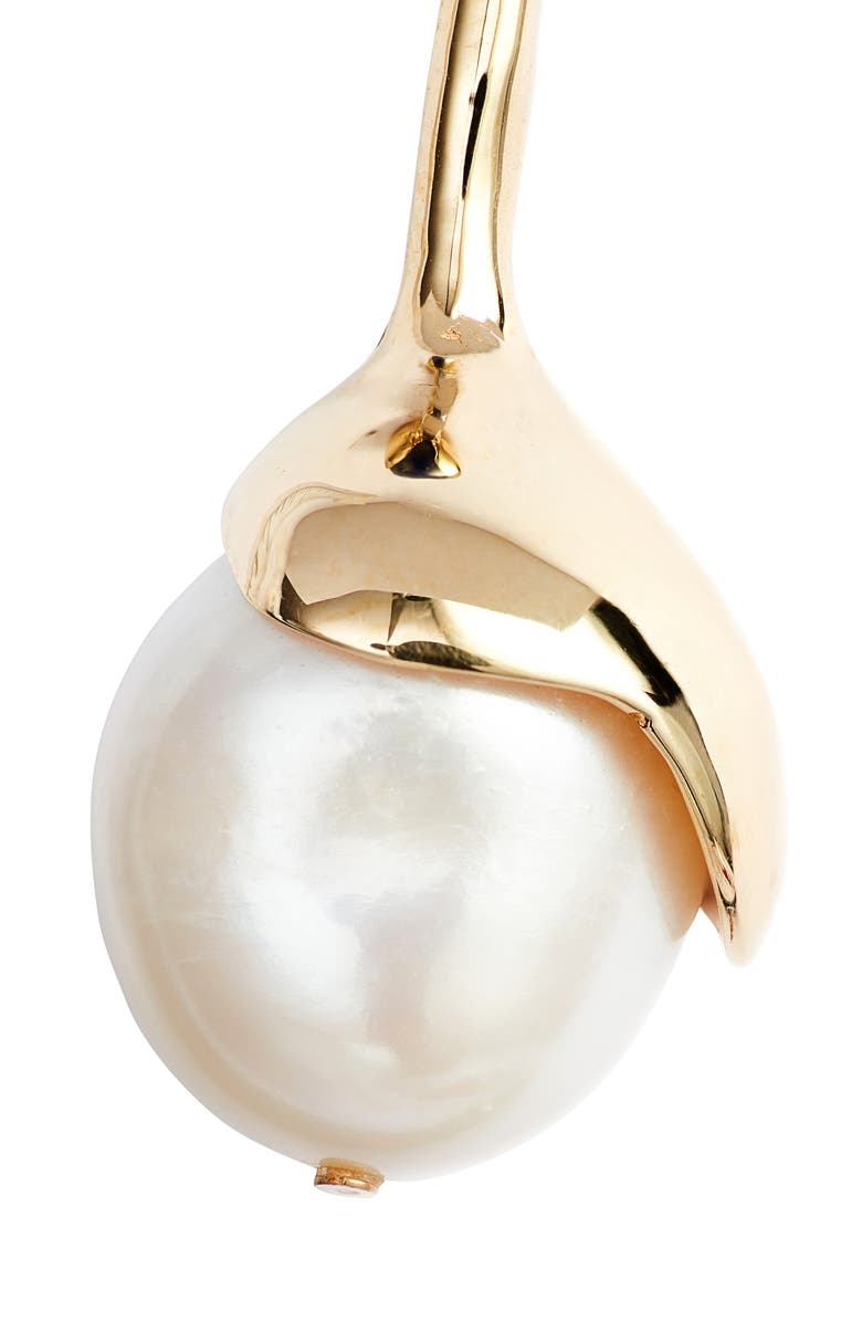 FARIS Sappho Drop Earrings, Alternate, color, Bronze / Lapis / Pearl