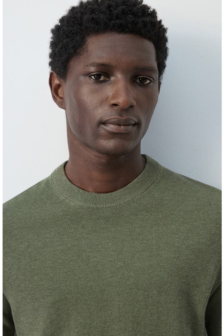Fine Knit T-Shirt, Alternate, color, FOREST GREEN