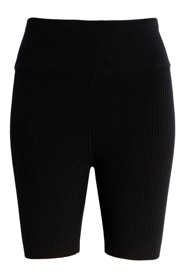 Sweater Knit Bike Shorts, Alternate, color, BLACK001
