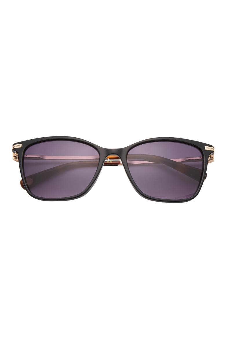 55mm Gradient Square Sunglasses, Main, color, BLACK