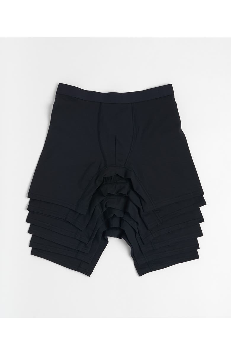 Pact Organic Cotton Everyday Extended Boxer Brief 4-Pack, Alternate, color, Black