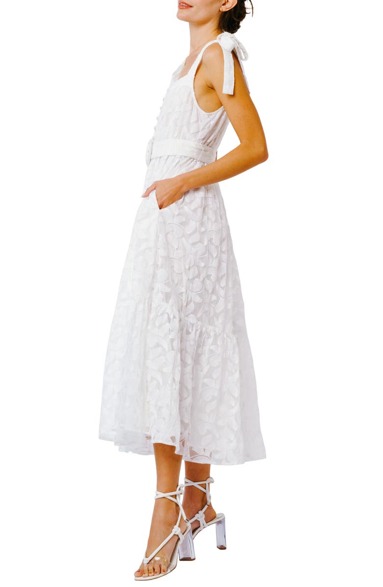 CIEBON Rachel Embroidered Belted Dress, Alternate, color, 