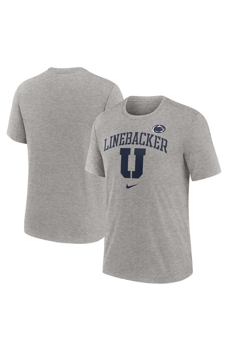Nike Men's Nike Heather Gray Penn State Nittany Lions Campus Local Tri-Blend T-Shirt, Alternate, color, 