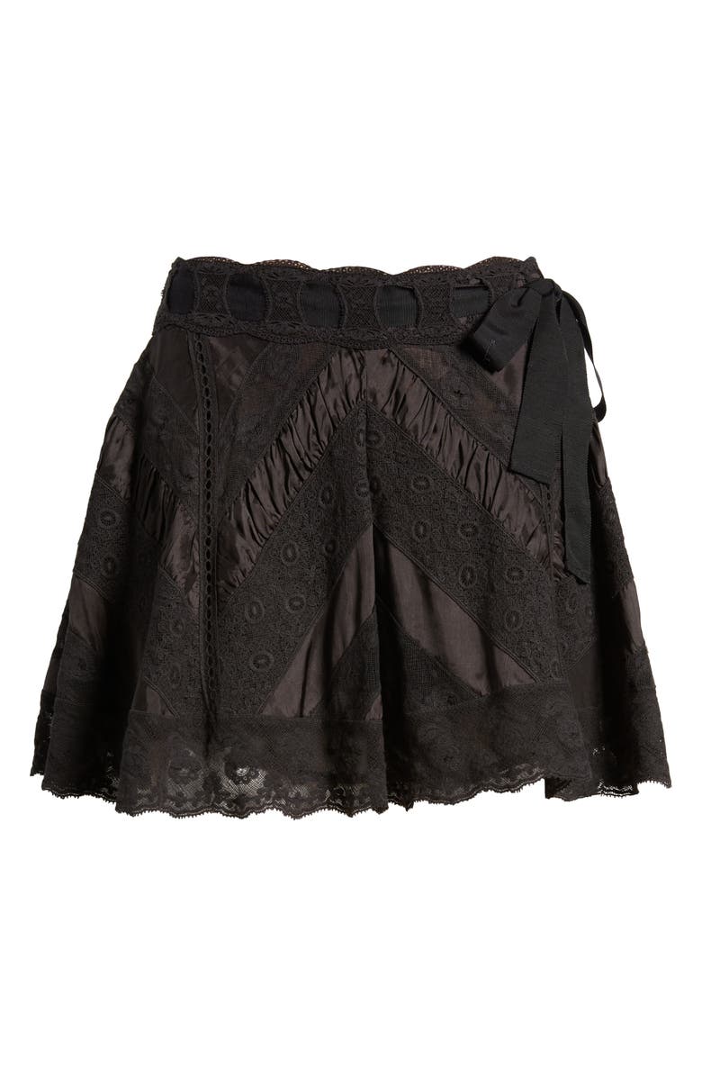 LoveShackFancy Shayda Lace Miniskirt, Alternate, color,