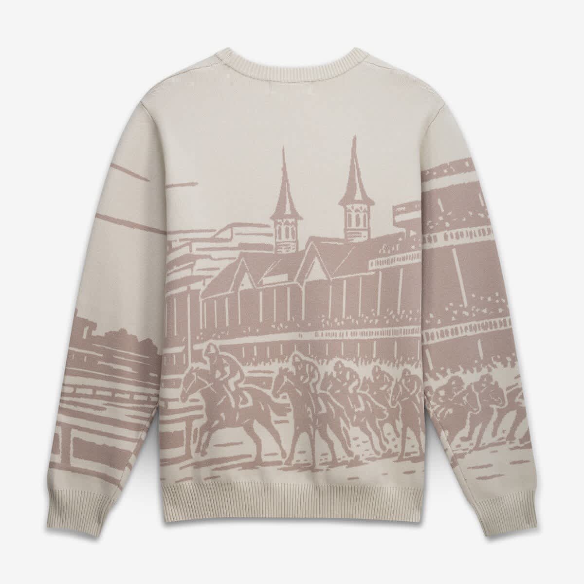 Men's Barstool Golf Cream Kentucky Derby Vintage Tri-Blend Sweater - image 2