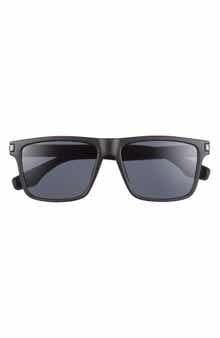 Hurley 56mm Flat Top Polarized Square Sunglasses