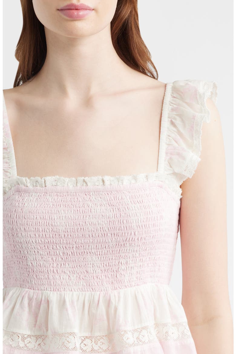 Eugene Ruffle & Lace Top, Alternate, color, NANTUCKET HEIRLOOM PRINT MIX