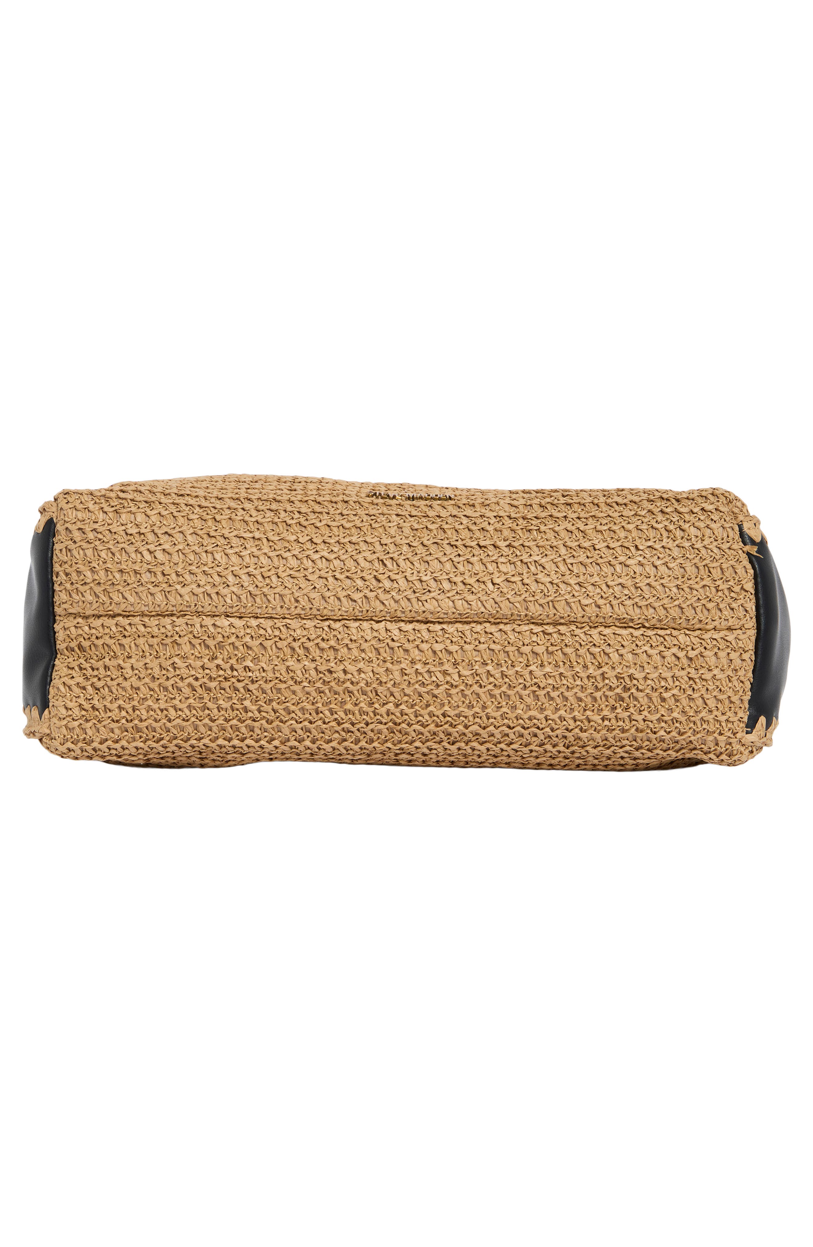 Bfreya Hobo Bag, Alternate, color, NATURAL RAFFIA / BLACK PU