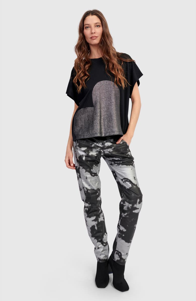 Alembika Splatter Iconic Stretch Jeans, Alternate, color, Fog