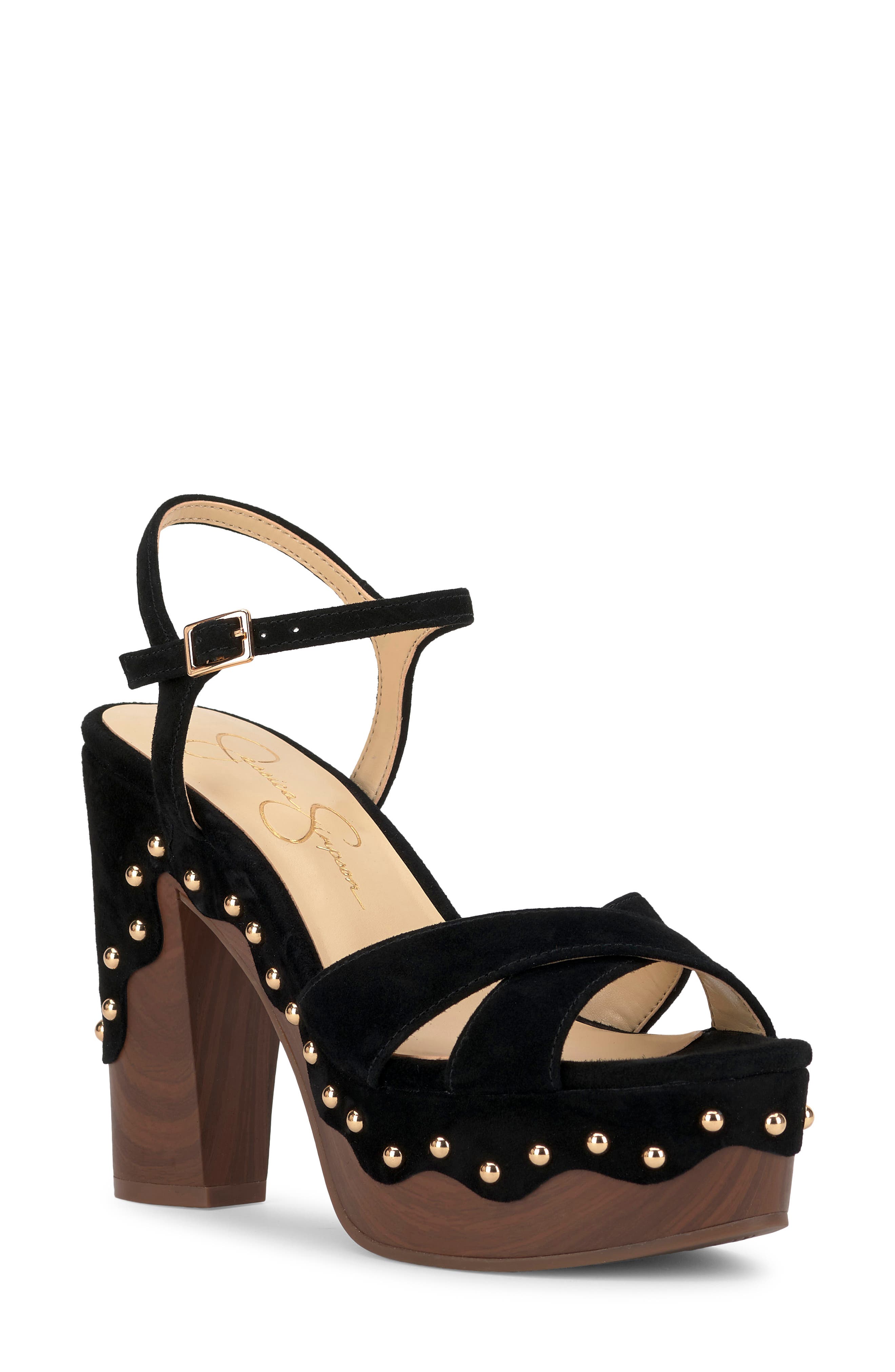 Jessica Simpson Samintia Ankle Strap Platform Sandal, Main, color, Black