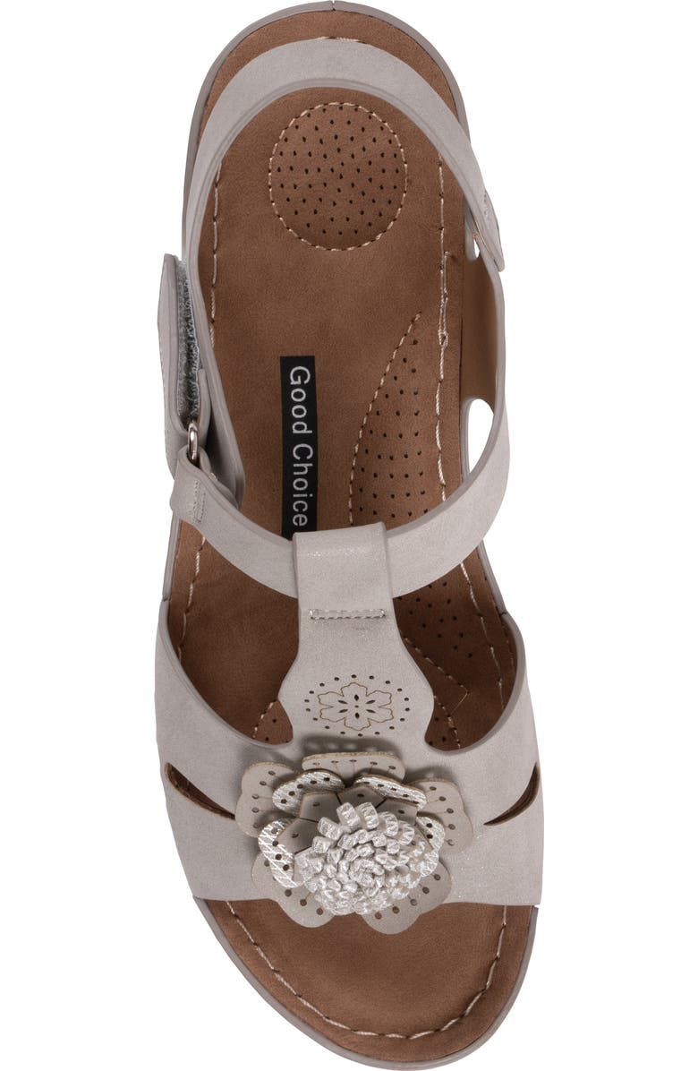 GOOD CHOICE NEW YORK Chirp Wedge Sandal, Alternate, color, Light Grey