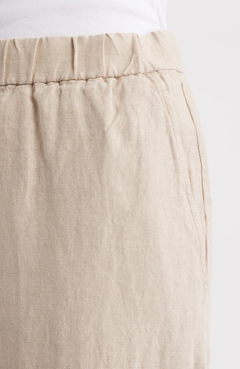 Eileen Fisher Wide Leg Organic Linen Ankle Pants, Alternate, color,