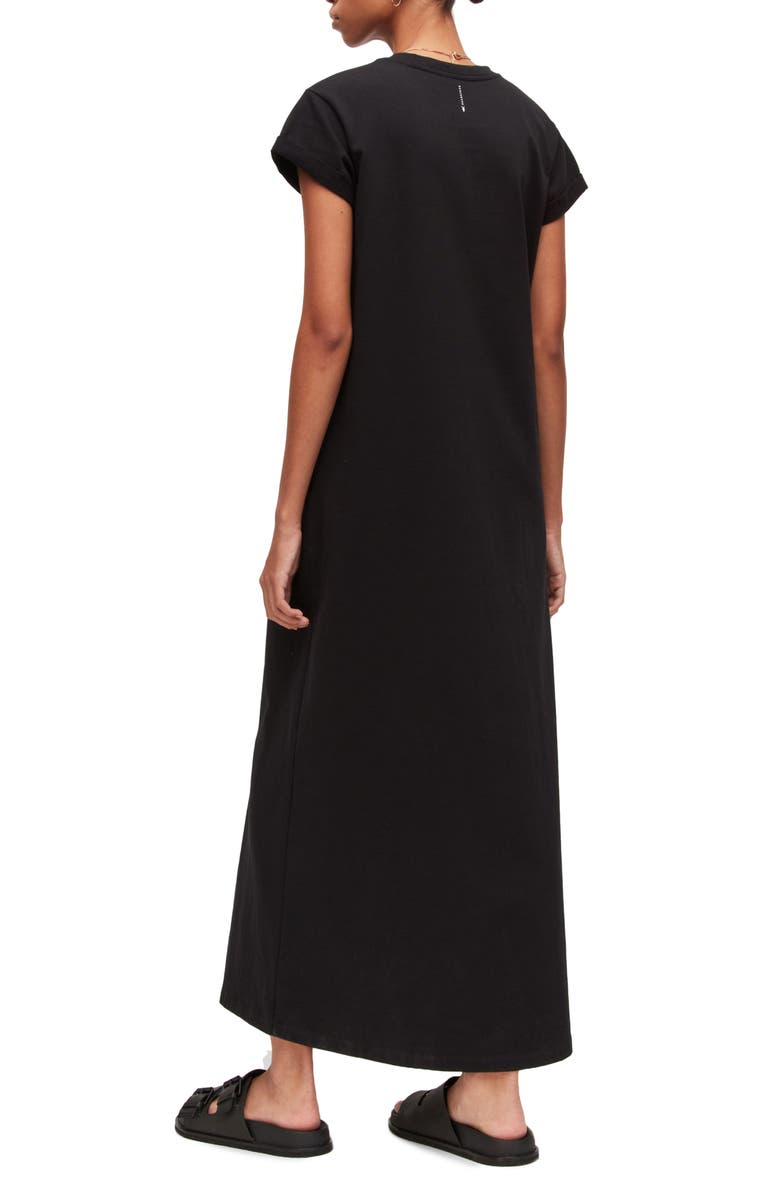 AllSaints Anna Cotton Maxi Dress, Alternate, color, Black