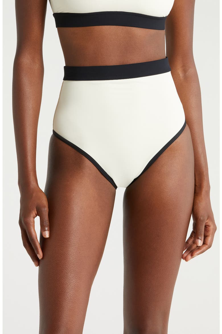 Jayde High Waist Bikini Bottoms, Main, color, PEARL