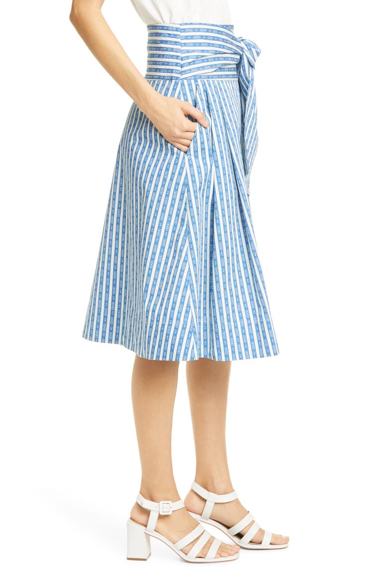 Gemini Link Stripe Wrap Skirt, Alternate, color, GEMINI LINK BLOOM STRIPE
