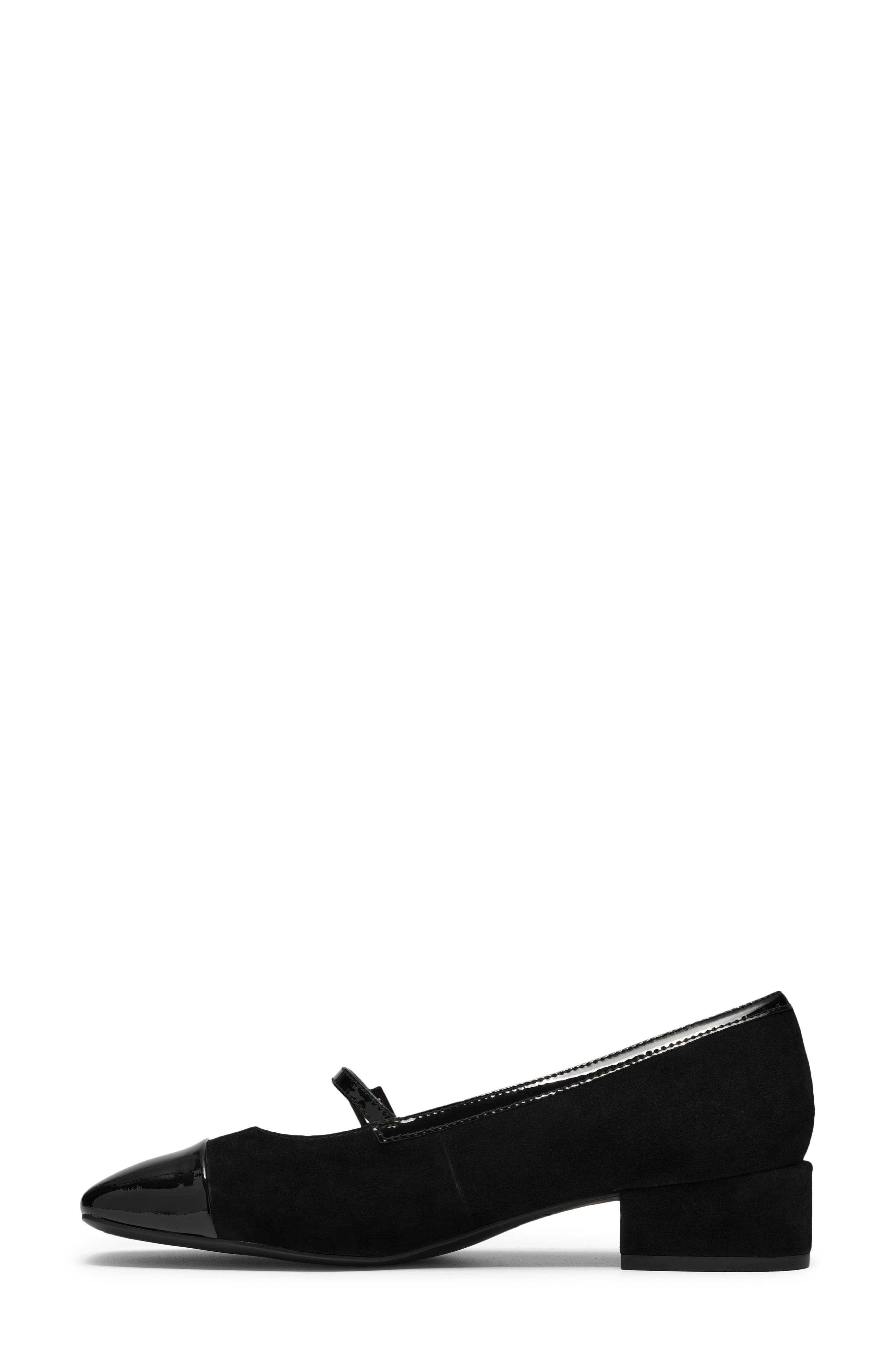Crista Strap Leather Mary Jane Pump, Alternate, color, BLACK COMBI