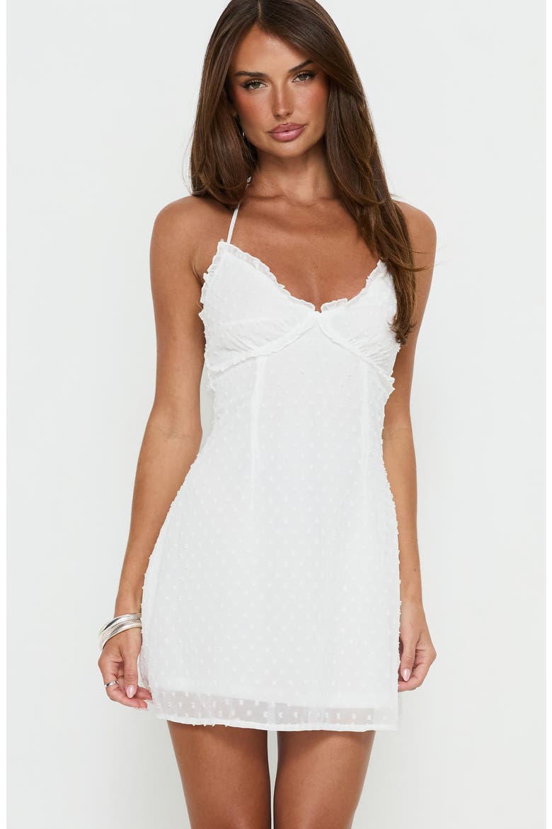 Angel Antics Halter Minidress, Alternate, color, WHITE