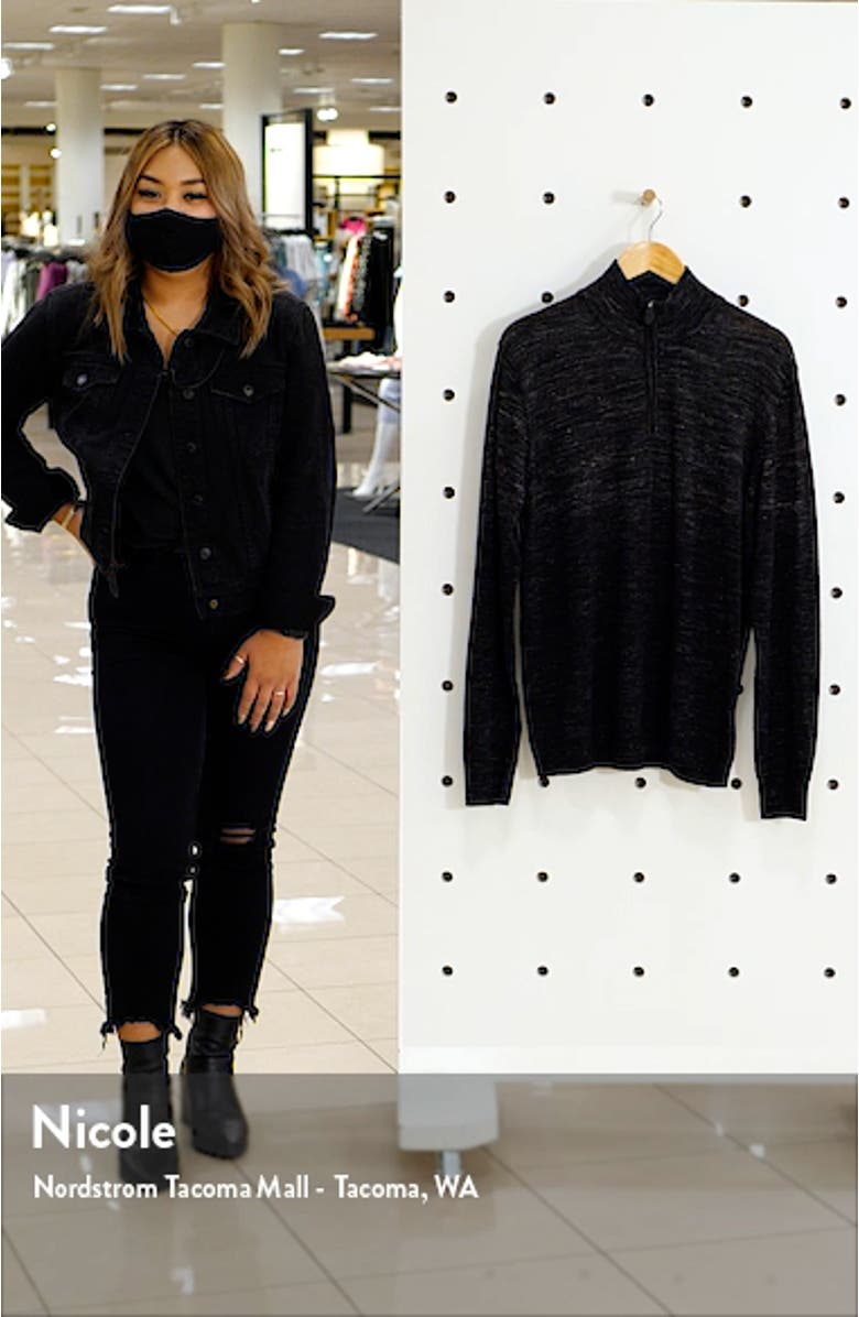 Merino Wool Blend Quarter Zip Sweater, sales video thumbnail