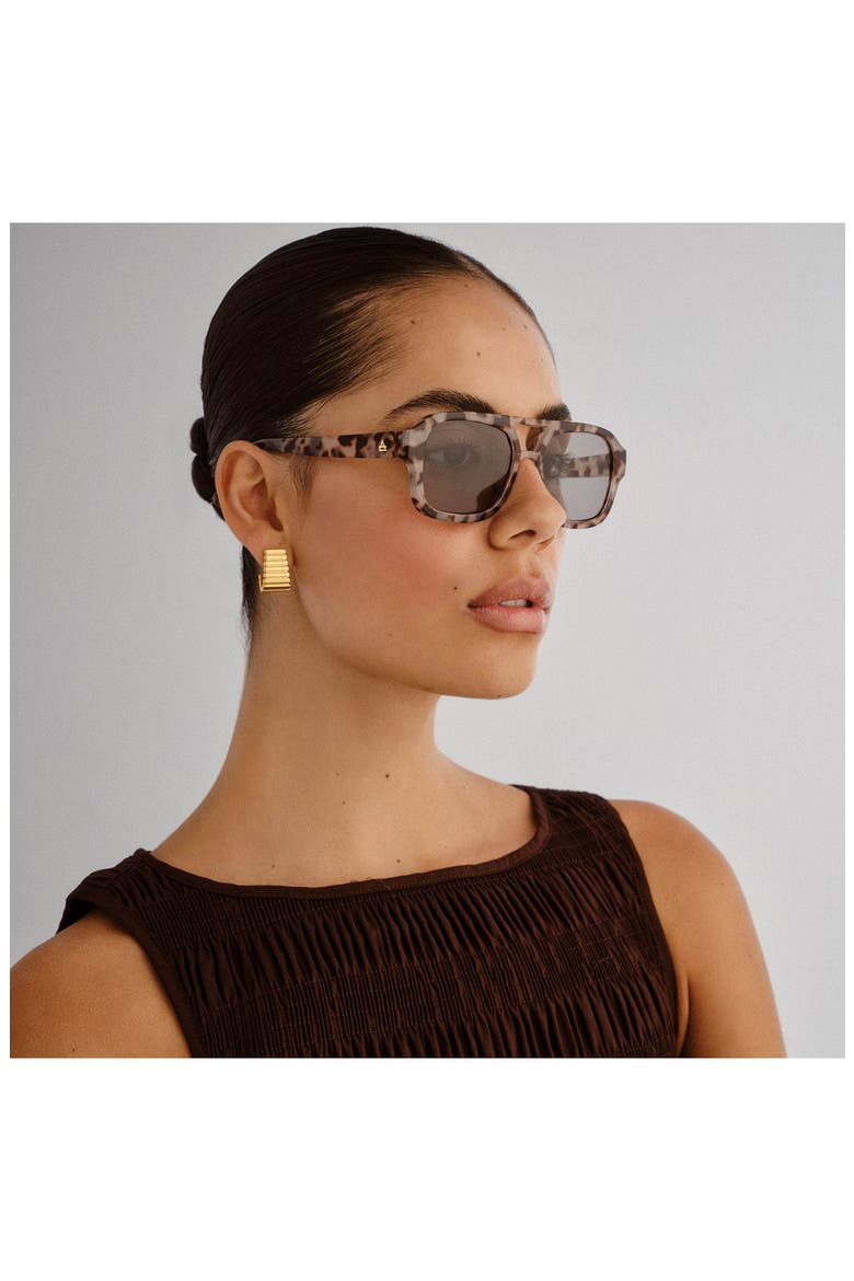 Aquarius 55mm Gradient Aviator Sunglasses, Alternate, color, COOKIE TORT / SMOKE TINT