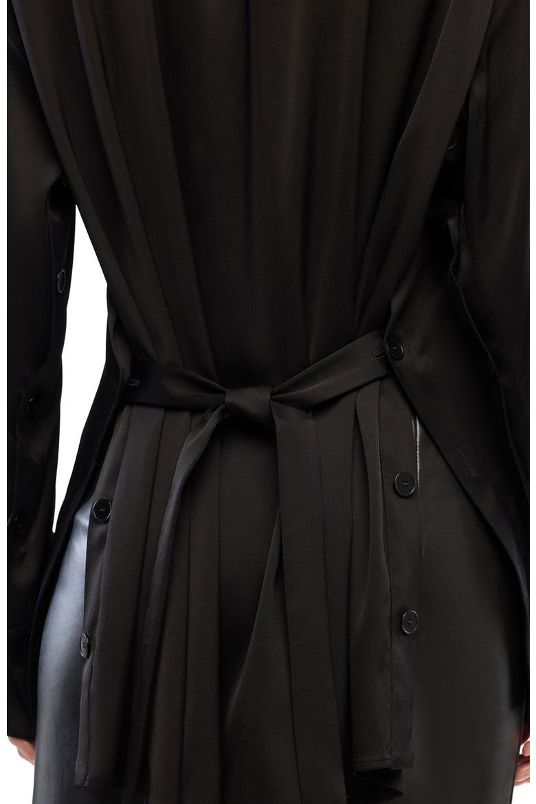Bias Button Side Shirt, Alternate, color, BLACK