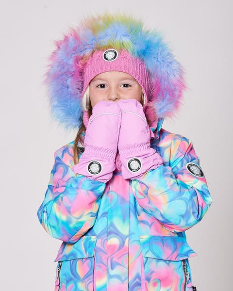 Girl Winter Mittens Play (Big Kid)