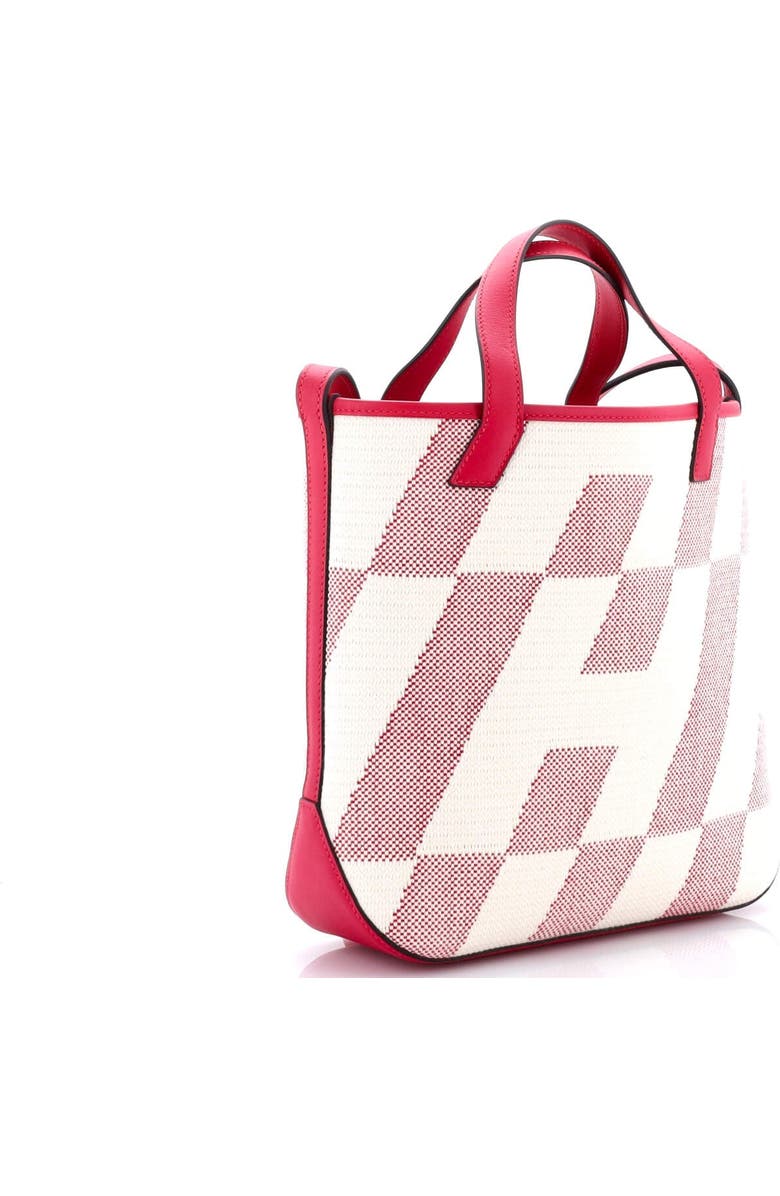 Pre-Owned Hermes Cabas H en Biais Tote Canvas with Leather 27, Alternate, color, Framboise