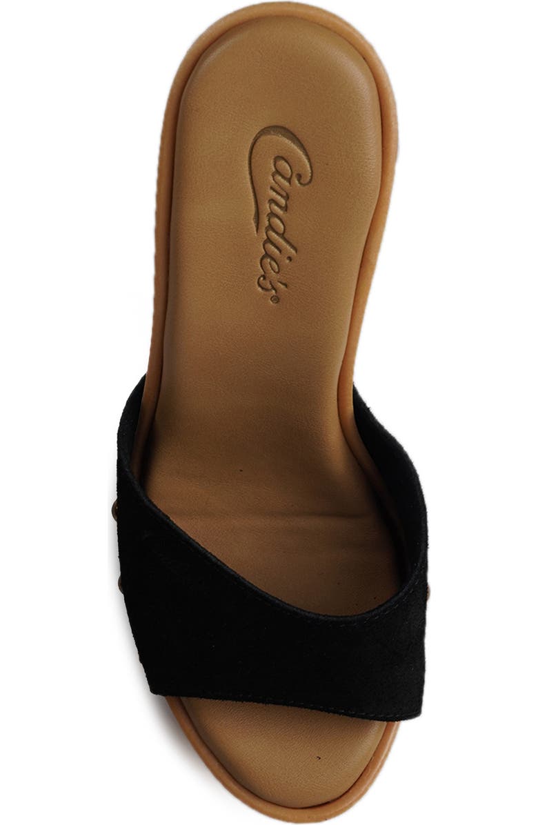 Candie's Viviana Platform Sandal, Alternate, color, Black Suede