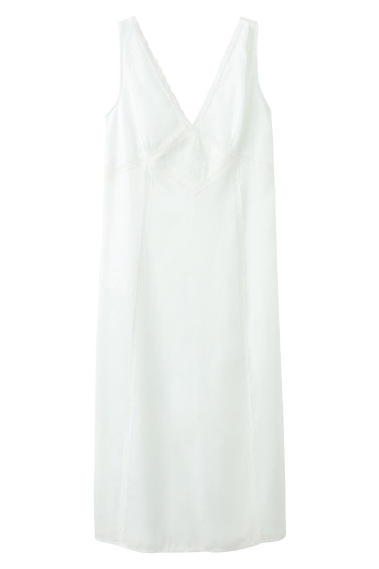 Lace Detail Nightgown, Alternate, color, BLUE