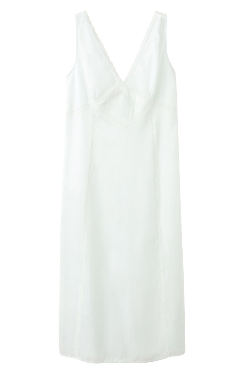 MANGO Lace Detail Nightgown, Alternate, color,