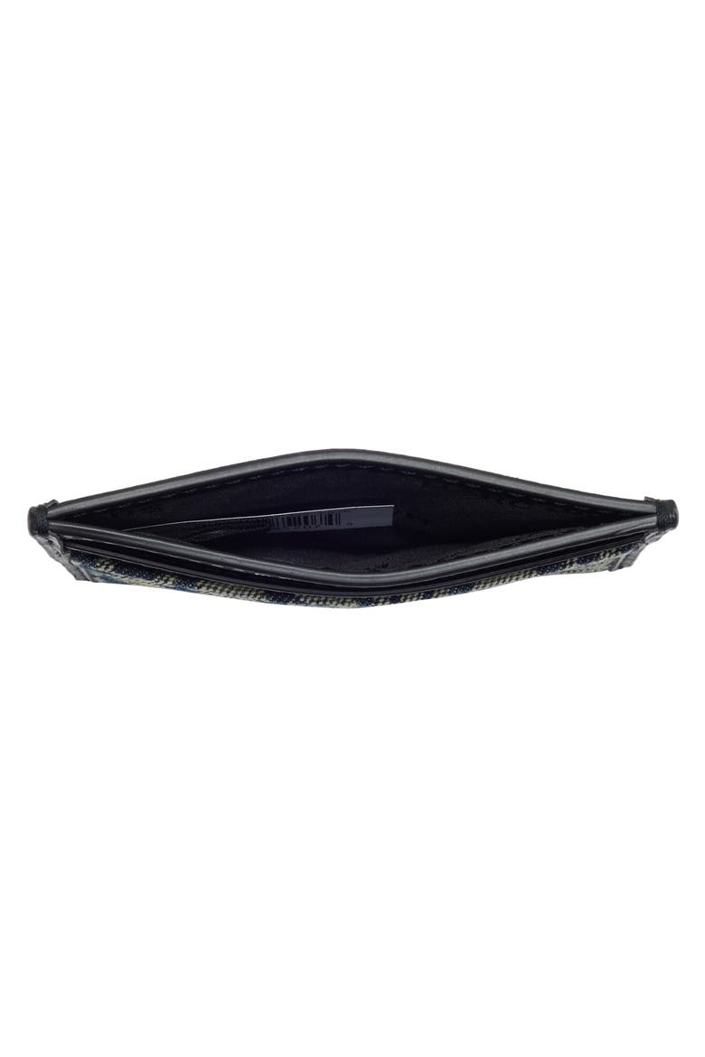 Monogram Denim Card Case, Alternate, color, INDIGO