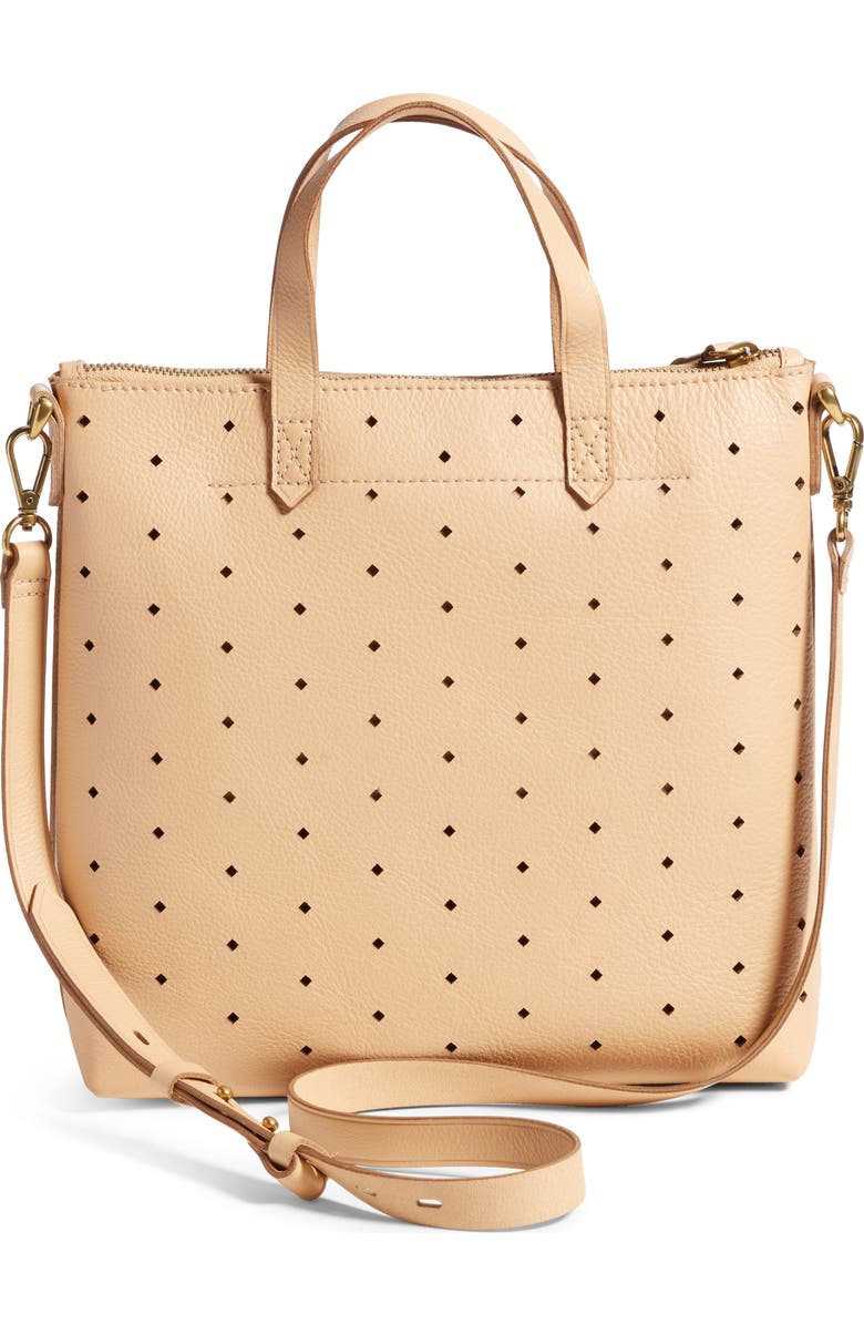Madewell Mini Transport Perforated Leather Crossbody Bag, Alternate, color,