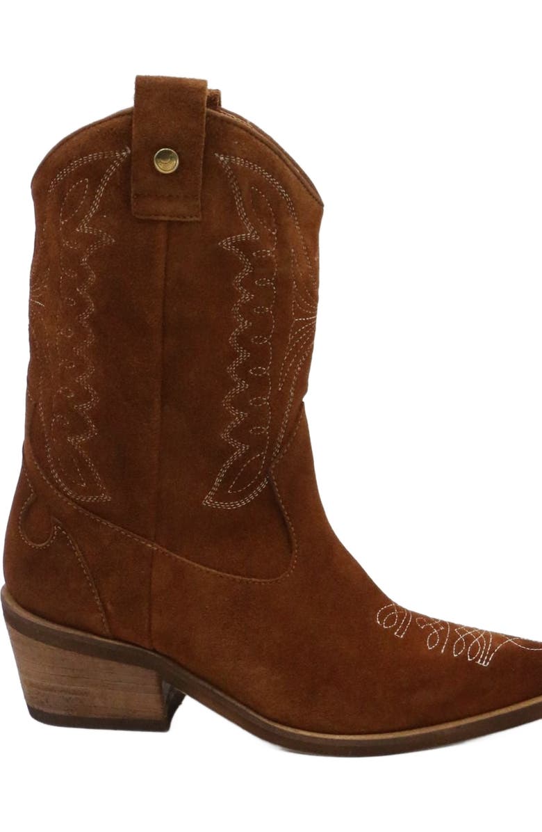 STIVALI NEW YORK Suede Unstoppable Western Cowboy Boots, Alternate, color, Tan / Suede