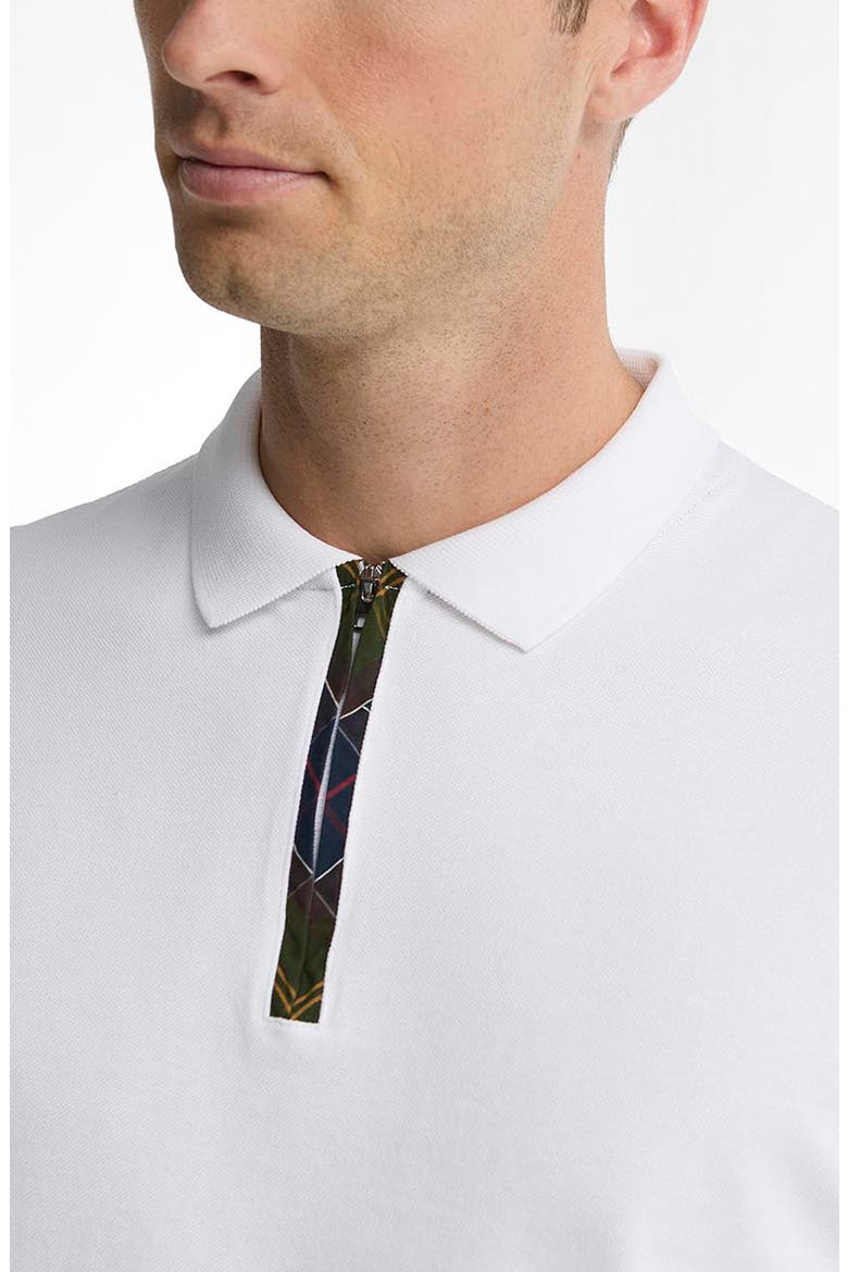 Stately Zip Polo, Alternate, color, WHITE