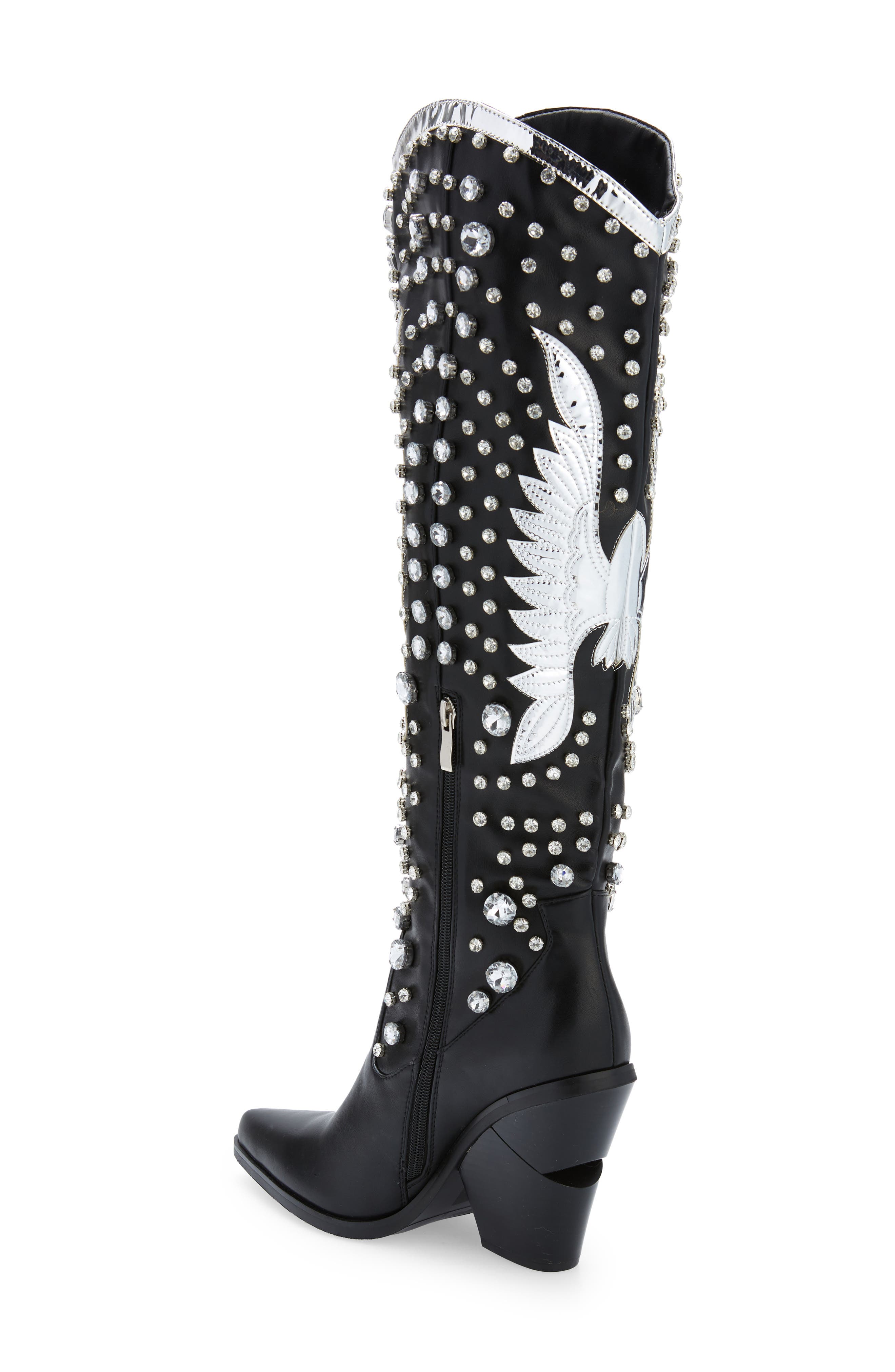 AZALEA WANG Upbeat Western Boot, Alternate, color, Black