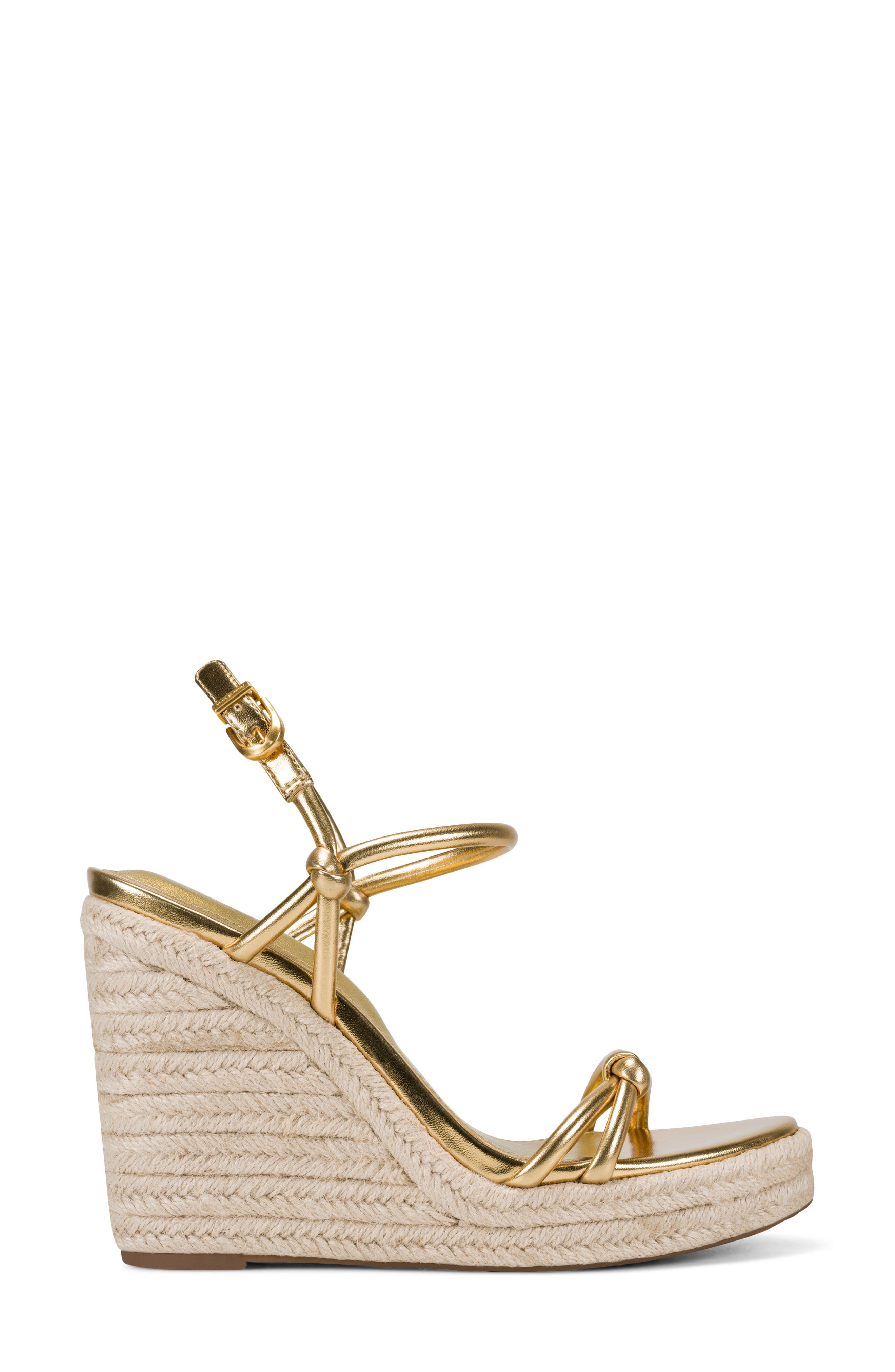 DKNY Yvette Slingback Espdarille Platform Wedge Sandal, Alternate, color, Gold