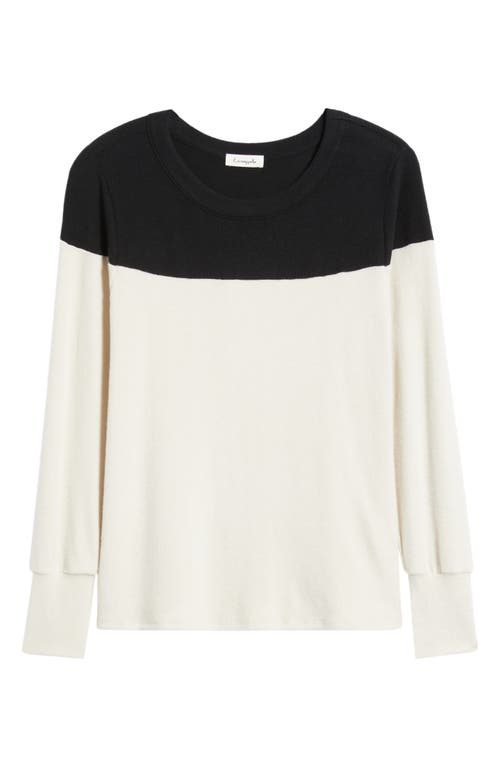 Loveappella Block Crewneck Top In Multi