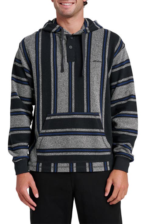 Playa Stripe Henley Hoodie