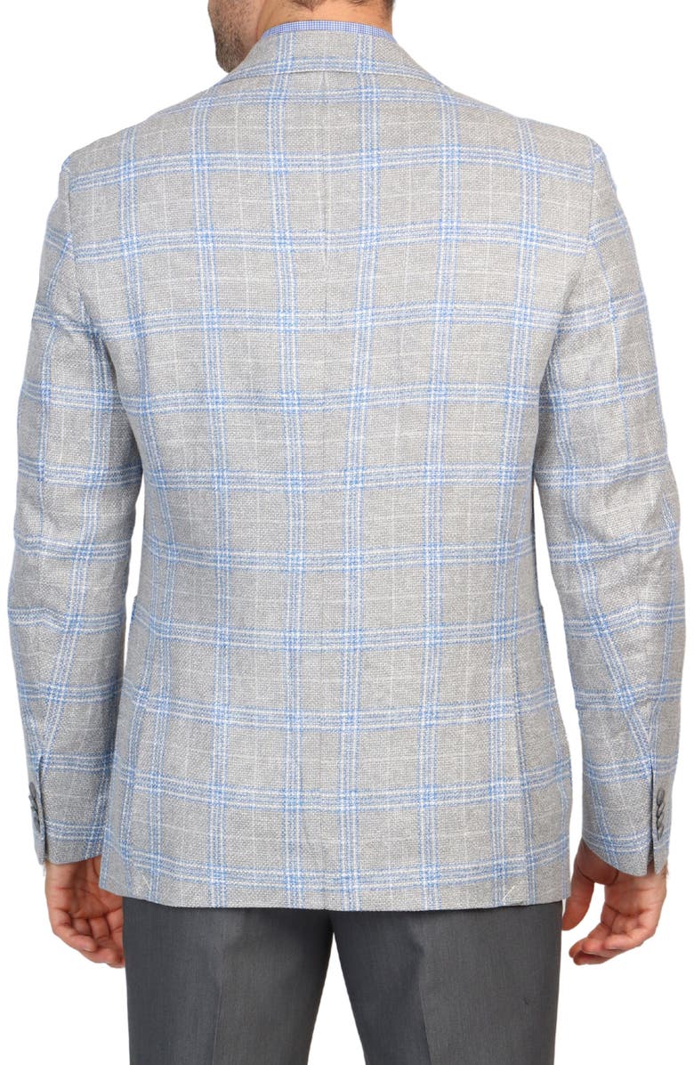 TailorByrd Windowpane Sport Coat, Alternate, color, Regent Grey
