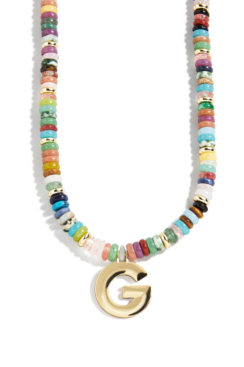 Marcella Initial Necklace, Main, color, GOLD - G