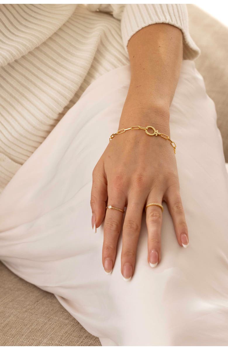 Mint & Lily Mint Paperclip Bracelet, Alternate, color, 925 Sterling Silver