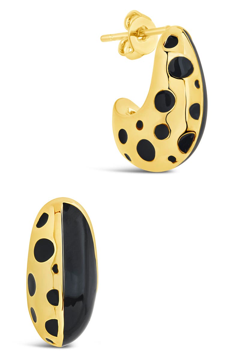 Sterling Forever Lisha Hoop Earrings, Alternate, color, Gold