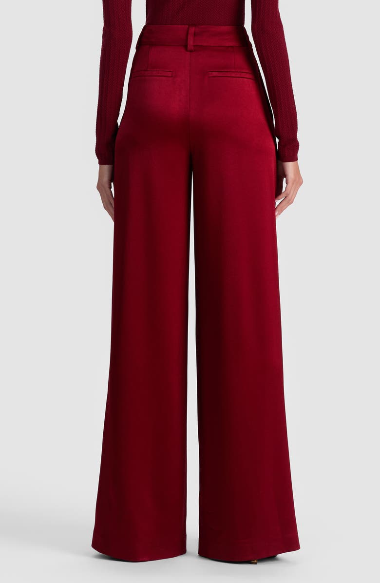 Alice + Olivia Kennedy Double Pleat Pants, Alternate, color, Oxblood