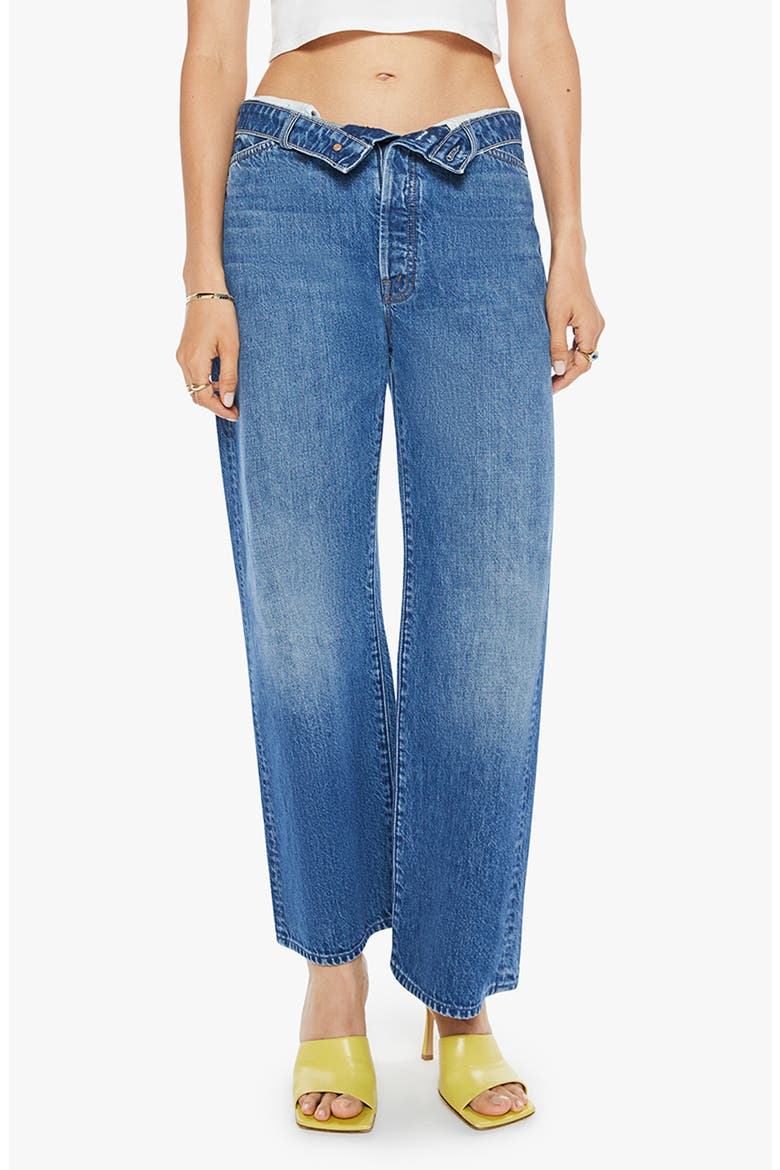The Foldover Dodger Sneak Crop Wide Leg Jeans, Main, color, NO SHIRT NO SHOES NO SERVICE