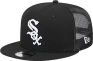 New Era Men's New Era Black Chicago White Sox Team Color Trucker 9FIFTY Snapback Hat