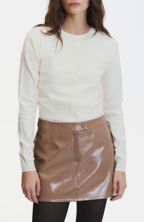 Deluc Clark Crop Cardigan In White