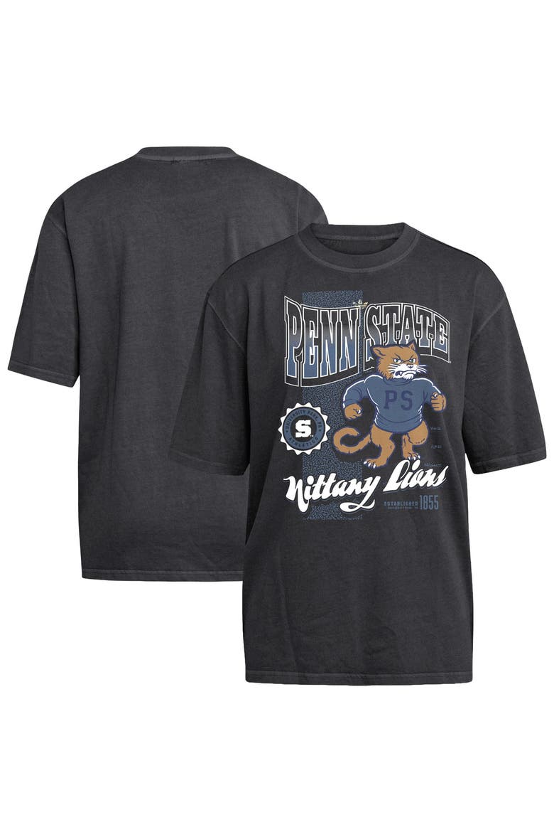 Women's adidas Black Penn State Nittany Lions Oversized T-Shirt, Main, color, Black