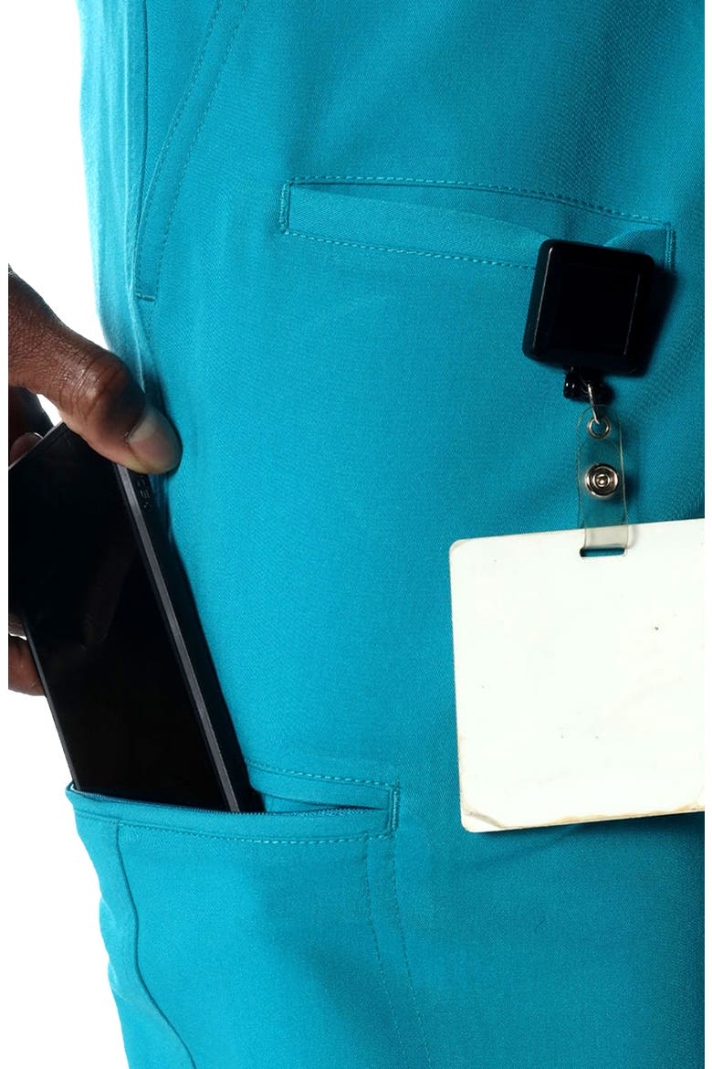 Hampton Open Bottom Scrub Pants, Alternate, color, Teal