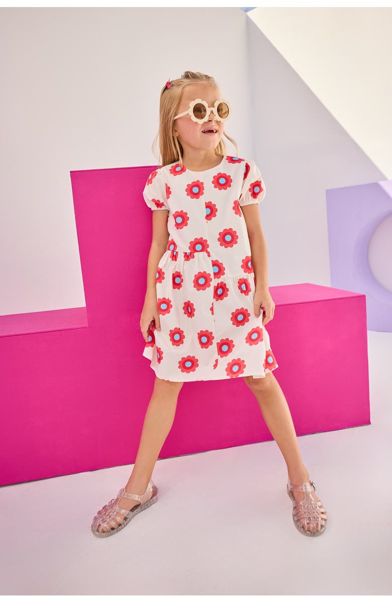 BISBY Kids' Knit Phillipa Dress, Alternate, color, Poppy Floral Rouge