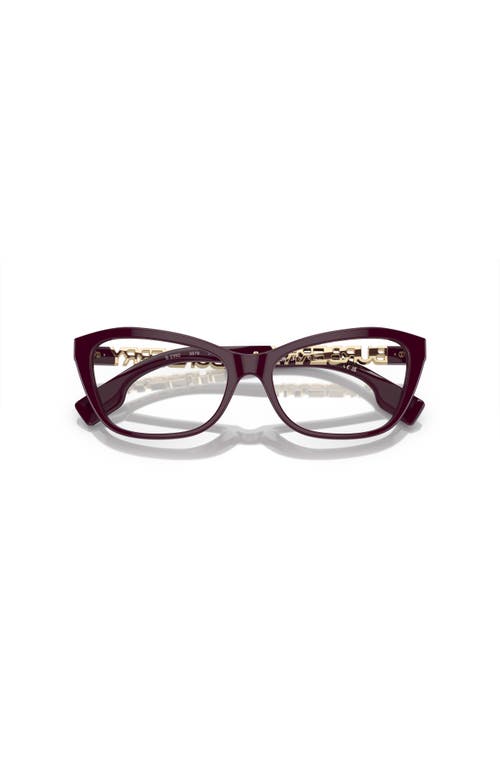 Burberry 54mm Cat Eye Optical Glasses In Burgundy