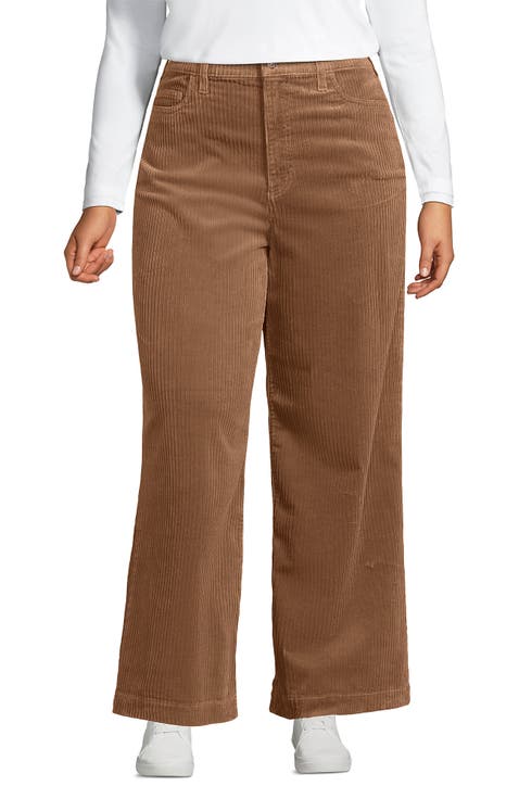 High Rise Wide Leg Corduroy Pants